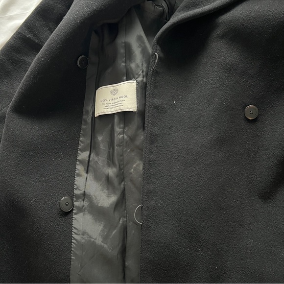 Babaton 100% Wool Robe coat in size small in black - Picture 11 of 11